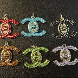 Chanel Multicolor Crystal Charm Set of 6